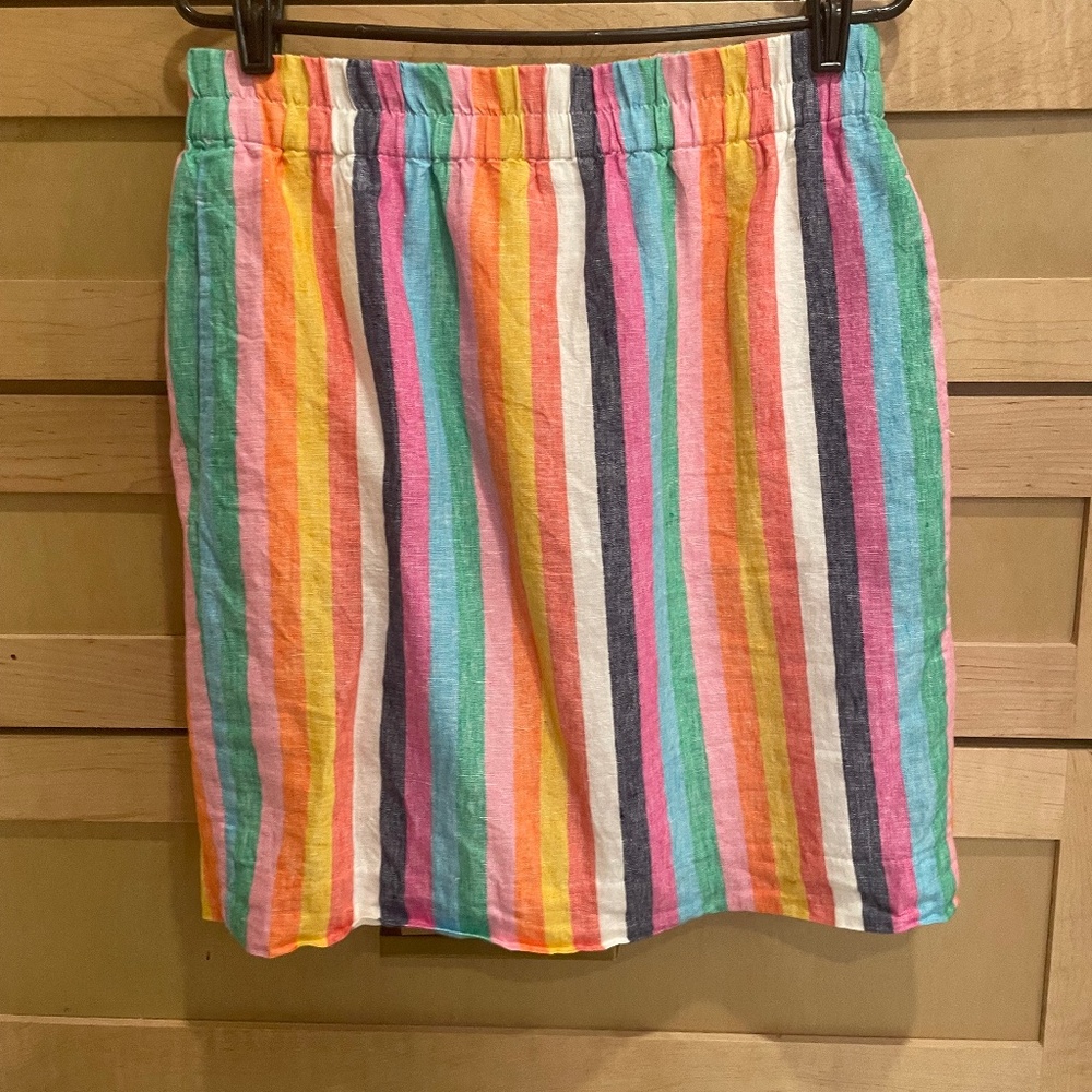 J. Crew Women's Linen Striped Pencil Skirt size Medium